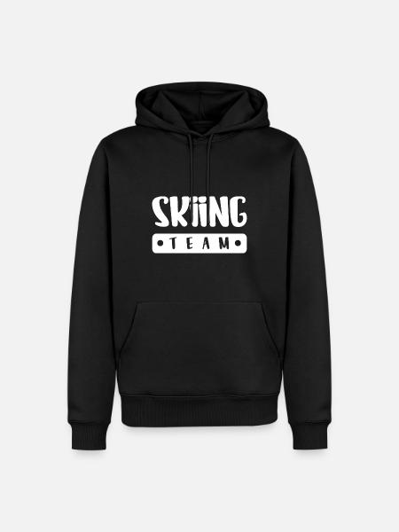 Skiing Team - Men’s Premium Organic Hoodie - black