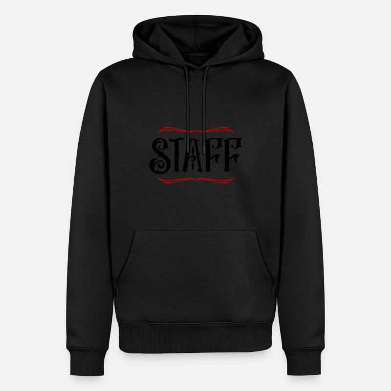 Membre du personnel - Sweat à capuche Premium bio Homme - noir