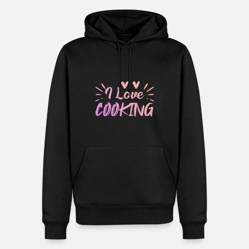 J’adore cuisiner - Sweat à capuche Premium bio Homme - noir