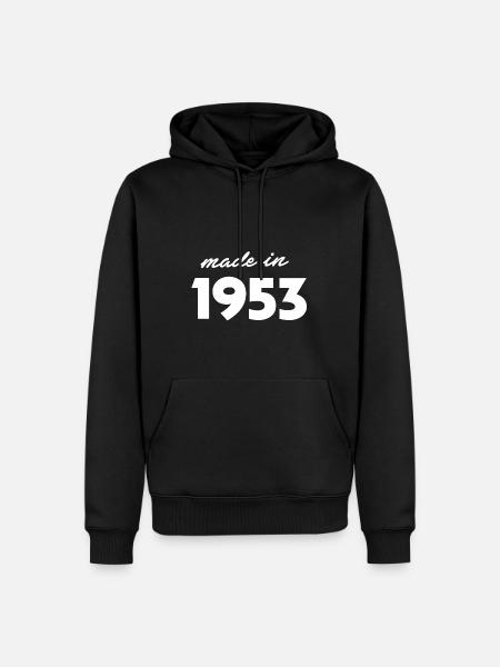 Made in 1953 - Men’s Premium Organic Hoodie - black