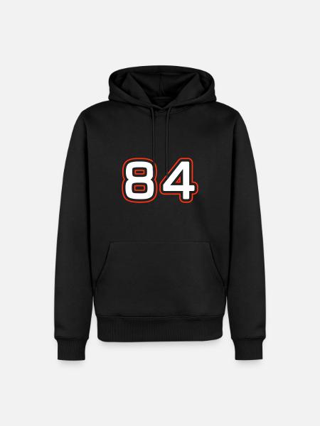 84 number symbol - Men’s Premium Organic Hoodie - black