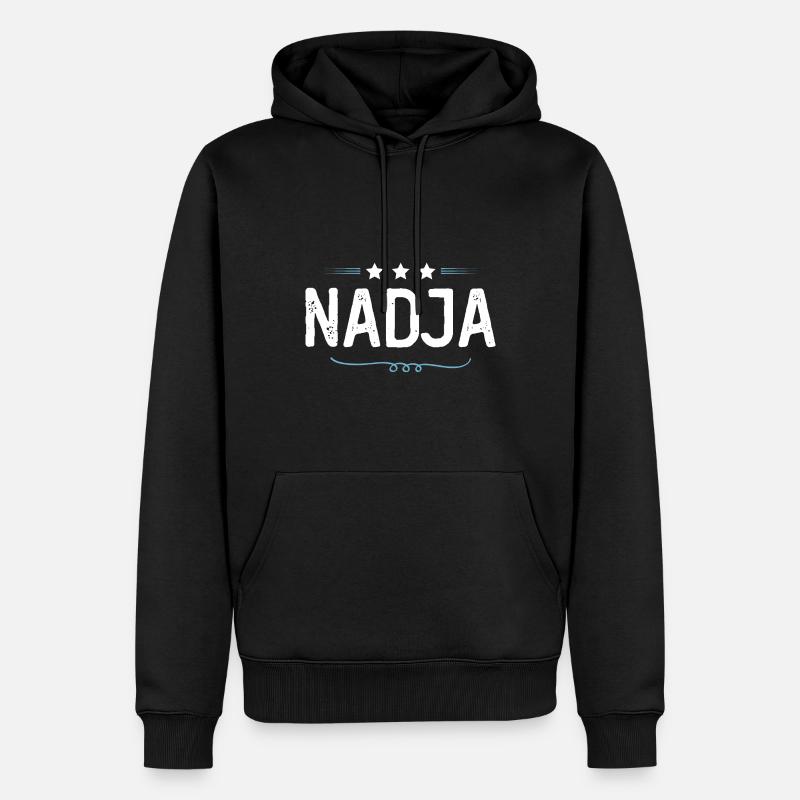 Nadja - Sweat à capuche Premium bio Homme - noir