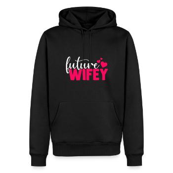 Future Wifey Süß und niedlich für zukünftige Bräut - Männer Premium Bio Hoodie - Schwarz - Vorne - Nico (187cm)