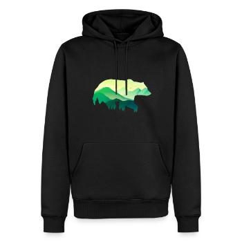 Ours - Sweat à capuche Premium bio Homme - noir - Devant - Nico (187cm)