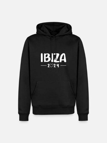 Ibiza 2024 Heart Trip - Men’s Premium Organic Hoodie - black