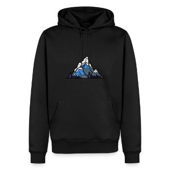 Berge Natur - Männer Premium Bio Hoodie - Schwarz - Vorne - Nico (187cm)
