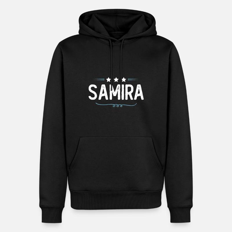 Samira - Männer Premium Bio Hoodie - Schwarz