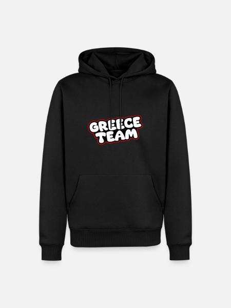 Greece Team - Men’s Premium Organic Hoodie - black