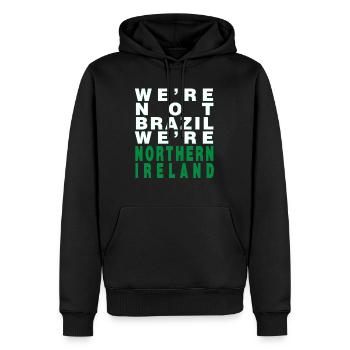 Nous ne sommes pas le Brésil Nous sommes d'Irlande - Sweat à capuche Premium bio Homme - noir - Devant - Nico (187cm)