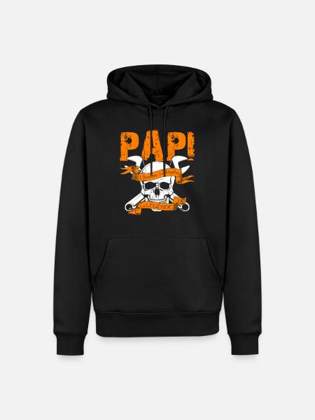 papi la legende - Sweat à capuche Premium bio Homme - noir