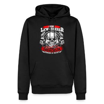 LKW-Fahrer Trucker Fernfahrer Obdachlos - Männer Premium Bio Hoodie - Schwarz - Vorne - Nico (187cm)
