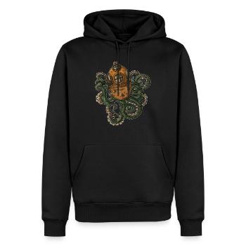 Tauchhelmkrake - Männer Premium Bio Hoodie - Schwarz - Vorne - Nico (187cm)