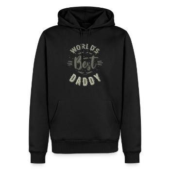 World's Best Daddy - Men’s Premium Organic Hoodie - black - Front - Nico (187cm)