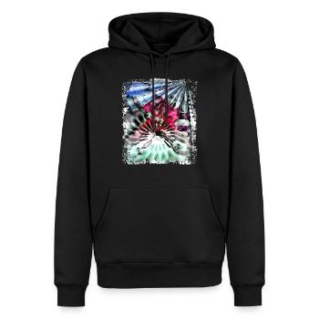 Psychedelic Power - Men’s Premium Organic Hoodie - black - Front - Nico (187cm)