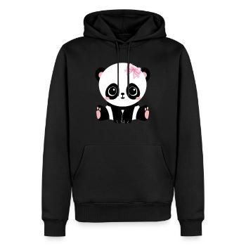 Cute Panda Baby - Men’s Premium Organic Hoodie - black - Front - Nico (187cm)