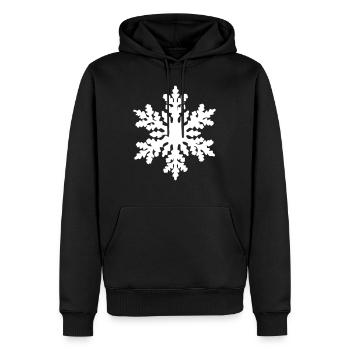flocon de neige 2 - Sweat à capuche Premium bio Homme - noir - Devant - Nico (187cm)