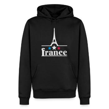 France eiffelturm - Männer Premium Bio Hoodie - Schwarz - Vorne - Nico (187cm)