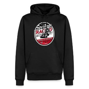 Speedway Racing_AAA - Sweat à capuche Premium bio Homme - noir - Devant - Nico (187cm)