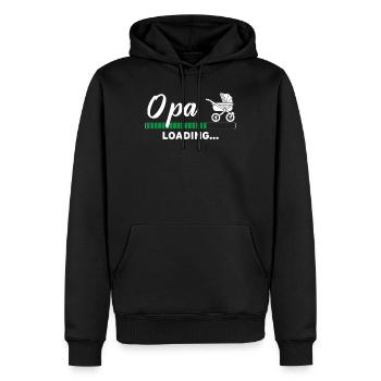 Opa loading - Männer Premium Bio Hoodie - Schwarz - Vorne - Nico (187cm)
