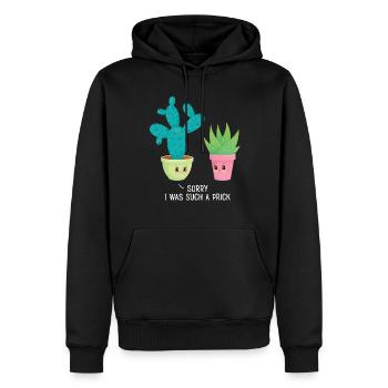 Sorry I Was Such A Prick - Sweat à capuche Premium bio Homme - noir - Devant - Nico (187cm)