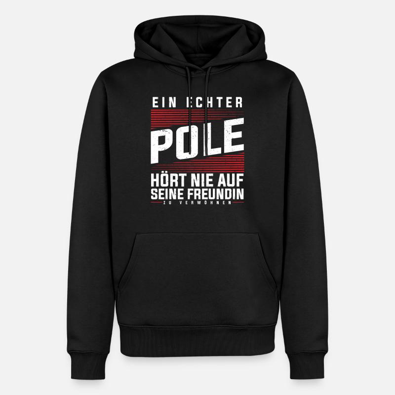 Polen - Ein Echter Pole - Männer Premium Bio Hoodie - Schwarz