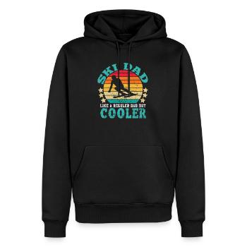 Ski Dad wie ein normaler Dad, aber cooler - Männer Premium Bio Hoodie - Schwarz - Vorne - Nico (187cm)
