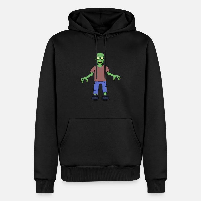 Zombie - Männer Premium Bio Hoodie - Schwarz