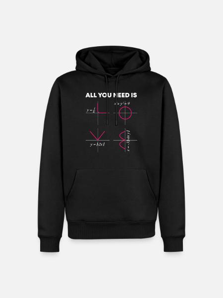 ALL YOU NEED IS math - Men’s Premium Organic Hoodie - black