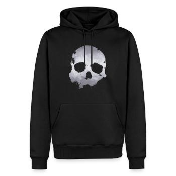 Schädel - Männer Premium Bio Hoodie - Schwarz - Vorne - Nico (187cm)