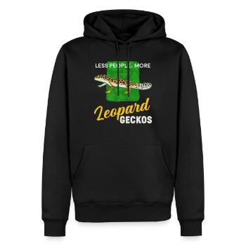 Reptilienliebhaber Weniger Menschen Mehr Leopard Geckos - Männer Premium Bio Hoodie - Schwarz - Vorne - Nico (187cm)