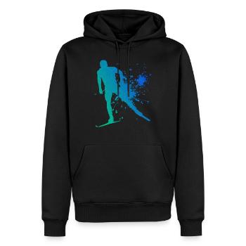 Ski de fond Classique Ski de fond Hommes Ski de fond Skatin - Sweat à capuche Premium bio Homme - noir - Devant - Nico (187cm)