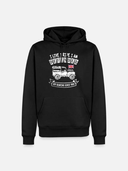 Landy Defender Life - Men’s Premium Organic Hoodie - black