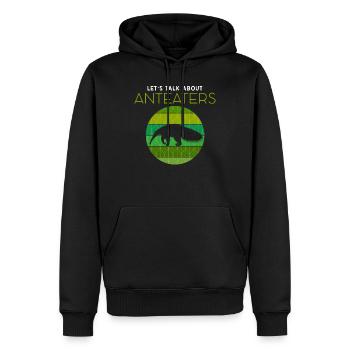 Let’s Talk About Anteaters Animal Lover product - Men’s Premium Organic Hoodie - black - Front - Nico (187cm)