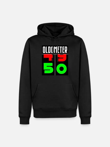 Oldometer 50. Geburtstag - Männer Premium Bio Hoodie - Schwarz