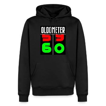 Oldometer 60th Birthday - Men’s Premium Organic Hoodie - black - Front - Nico (187cm)