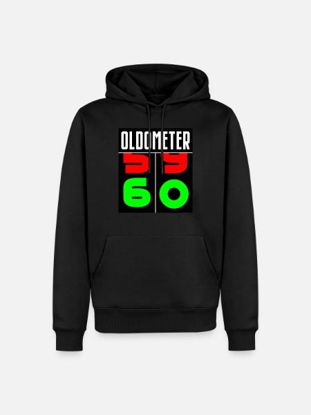 Oldometer 60th Birthday - Men’s Premium Organic Hoodie - black