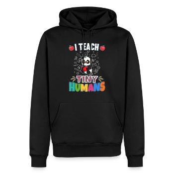 I Teach Tiny Humans Elementary School Teacher - Men’s Premium Organic Hoodie - black - Front - Nico (187cm)