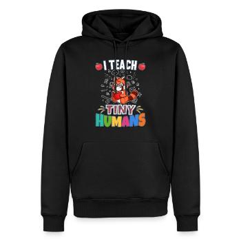 I Teach Tiny Humans Elementary School Teacher - Männer Premium Bio Hoodie - Schwarz - Vorne - Nico (187cm)