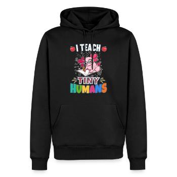 I Teach Tiny Humans Elementary School Teacher - Men’s Premium Organic Hoodie - black - Front - Nico (187cm)