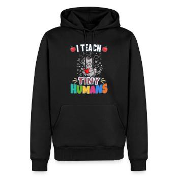 I Teach Tiny Humans Elementary School Teacher - Männer Premium Bio Hoodie - Schwarz - Vorne - Nico (187cm)
