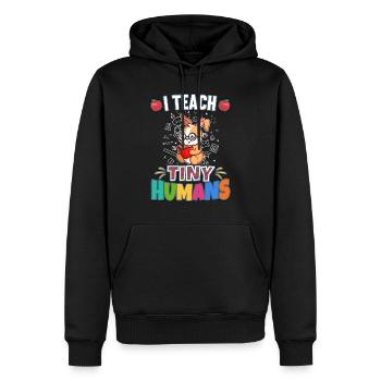 I Teach Tiny Humans Elementary School Teacher - Men’s Premium Organic Hoodie - black - Front - Nico (187cm)