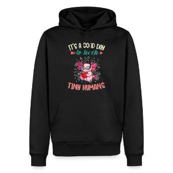 Good Day To Teach Tiny Humans Elementary Teacher - Men’s Premium Organic Hoodie - black - Front - Nico (187cm)
