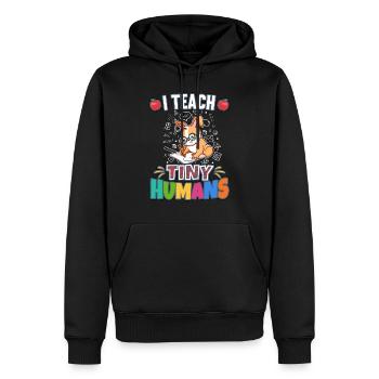 I Teach Tiny Humans Elementary School Teacher - Men’s Premium Organic Hoodie - black - Front - Nico (187cm)