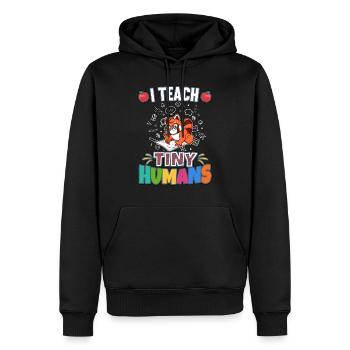 I Teach Tiny Humans Elementary School Teacher - Männer Premium Bio Hoodie - Schwarz - Vorne - Nico (187cm)