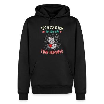 Good Day To Teach Tiny Humans Elementary Teacher - Men’s Premium Organic Hoodie - black - Front - Nico (187cm)