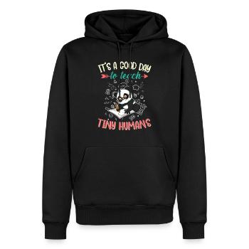 Good Day To Teach Tiny Humans Elementary Teacher - Men’s Premium Organic Hoodie - black - Front - Nico (187cm)