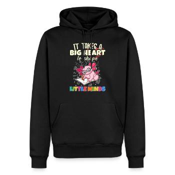 It Takes A Big Heart To Shape Little Minds Teacher - Männer Premium Bio Hoodie - Schwarz - Vorne - Nico (187cm)