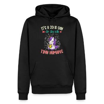 Good Day To Teach Tiny Humans Elementary Teacher - Männer Premium Bio Hoodie - Schwarz - Vorne - Nico (187cm)