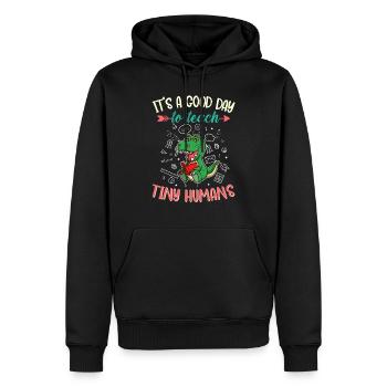 Good Day To Teach Tiny Humans Elementary Teacher - Men’s Premium Organic Hoodie - black - Front - Nico (187cm)