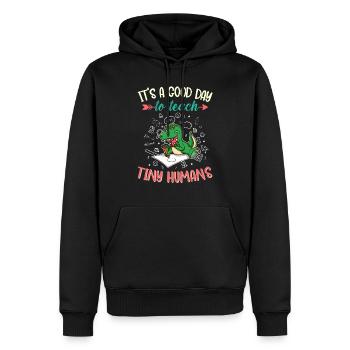 Good Day To Teach Tiny Humans Elementary Teacher - Men’s Premium Organic Hoodie - black - Front - Nico (187cm)